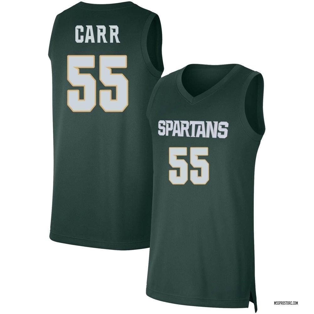 Men's Coen Carr Michigan State Spartans Replica Basketball Jersey - Green