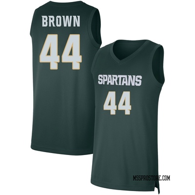 Men's Gabe Brown Michigan State Spartans Replica Basketball Jersey - Green