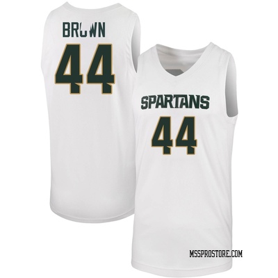 Men's Gabe Brown Michigan State Spartans Replica Basketball Jersey - White