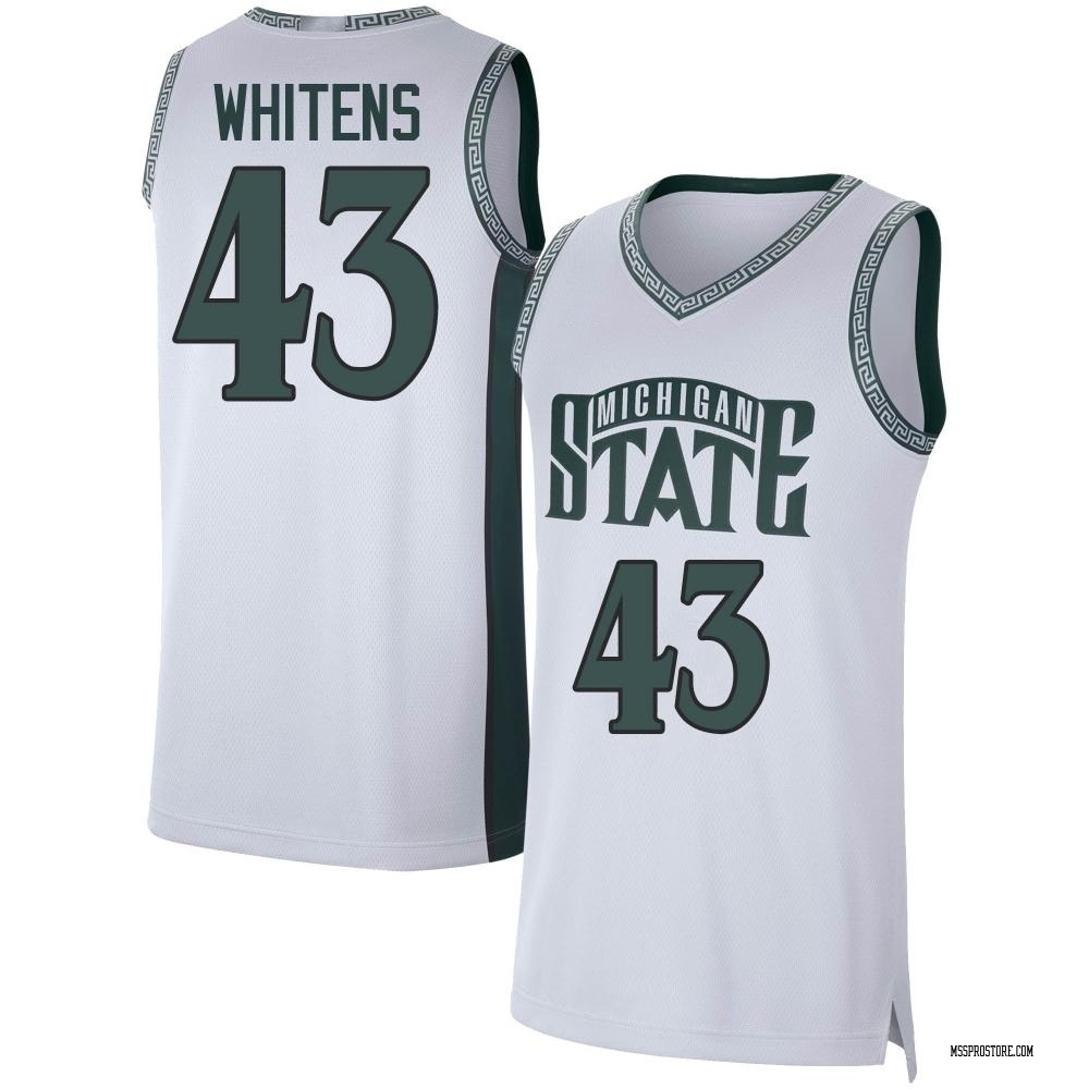 Men's Jason Whitens Michigan State Spartans Replica Retro Basketball Jersey - White