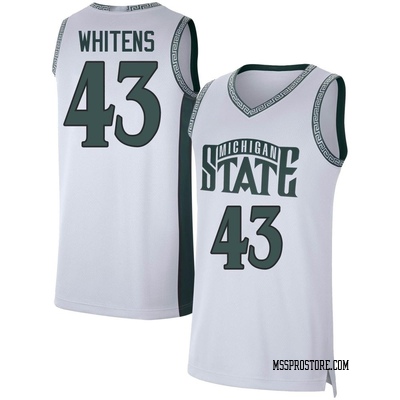 Men's Jason Whitens Michigan State Spartans Replica Retro Basketball Jersey - White
