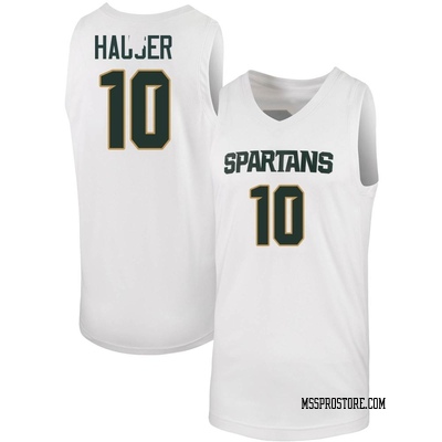 Men's Joey Hauser Michigan State Spartans Replica Basketball Jersey - White