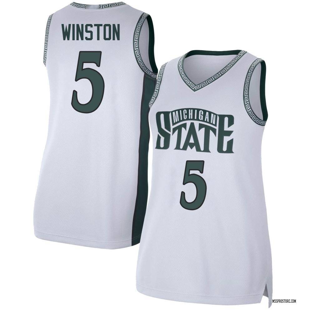 Women's Cassius Winston Michigan State Spartans Replica Retro Basketball Jersey - White
