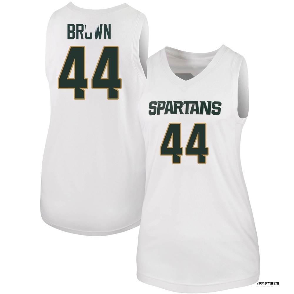 Women's Gabe Brown Michigan State Spartans Replica Basketball Jersey - White