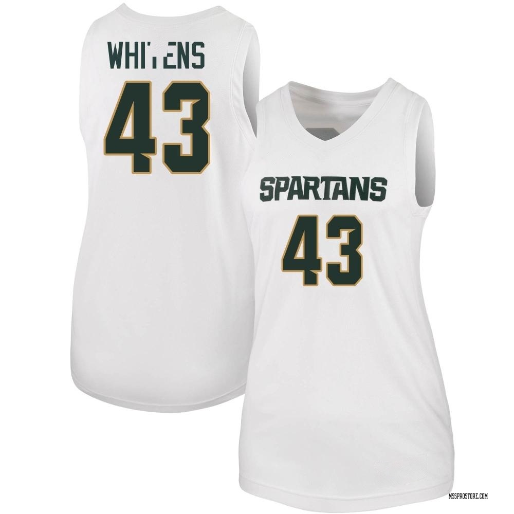 Women's Jason Whitens Michigan State Spartans Replica Basketball Jersey - White