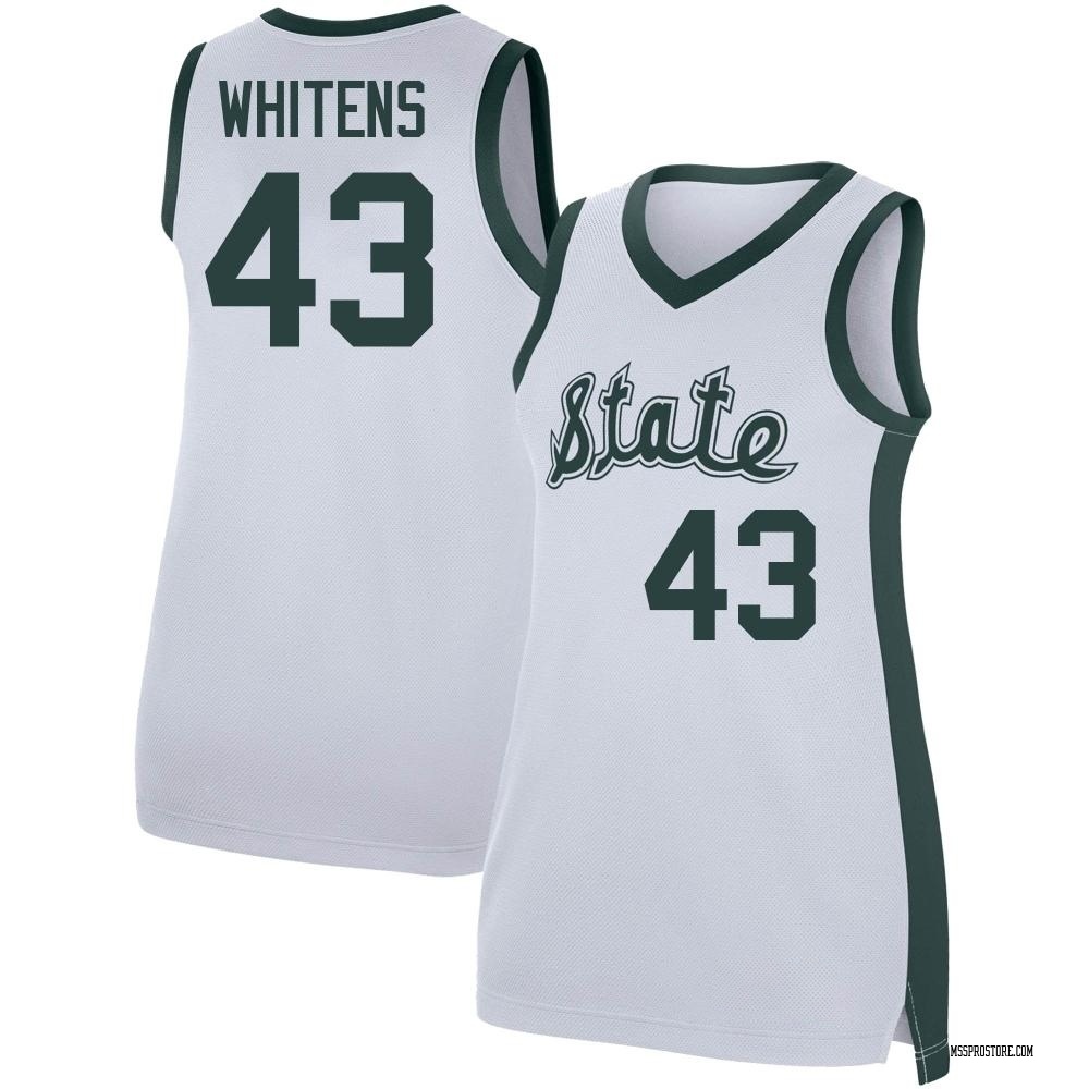 Women's Jason Whitens Michigan State Spartans Replica Retro Performance Basketball Jersey - White