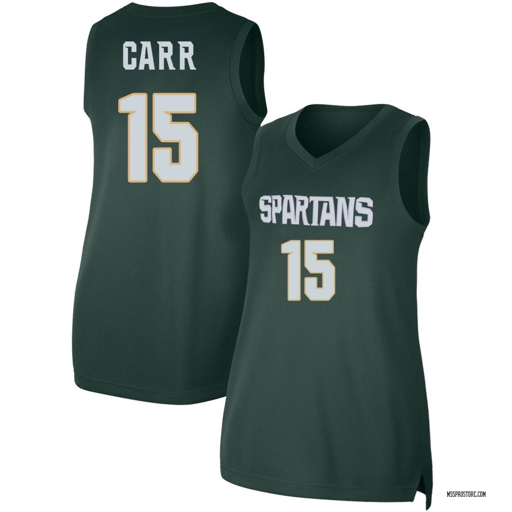 Women's Maliq Carr Michigan State Spartans Replica Basketball Jersey - Green