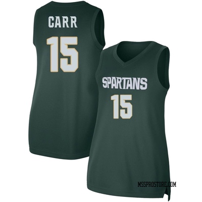 Women's Maliq Carr Michigan State Spartans Replica Basketball Jersey - Green