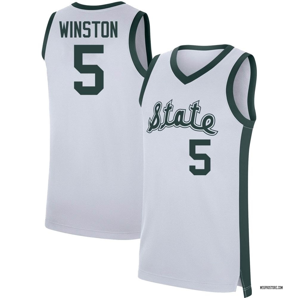 Youth Cassius Winston Michigan State Spartans Replica Retro Performance Basketball Jersey - White