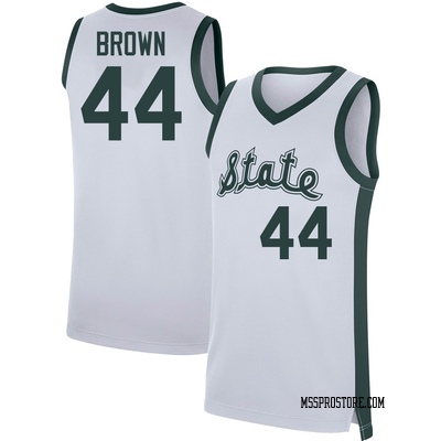 Youth Gabe Brown Michigan State Spartans Replica Retro Performance Basketball Jersey - White